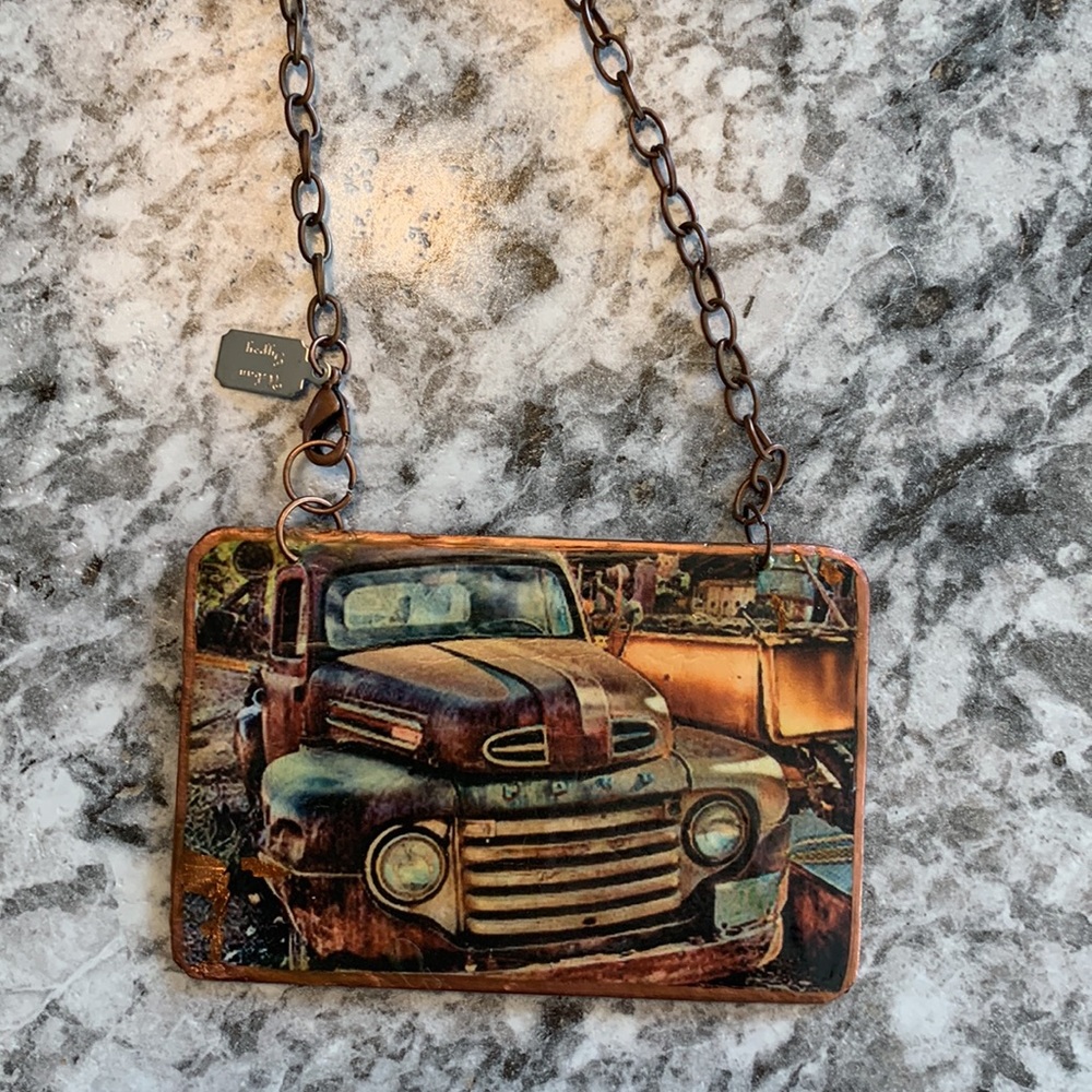 Vintage Ford Pickup Brass Ornament
